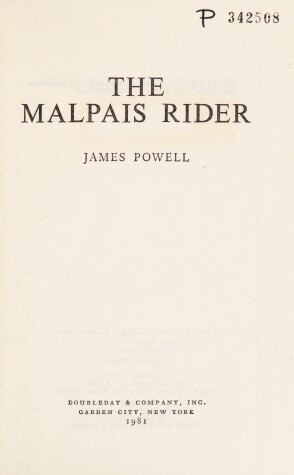 Cover of The Malpais Rider