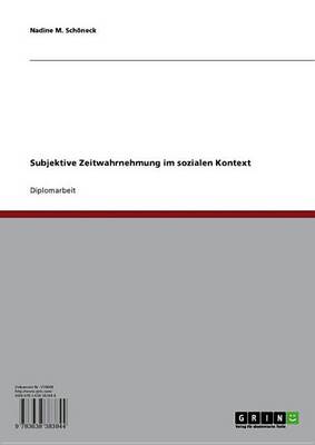 Book cover for Subjektive Zeitwahrnehmung Im Sozialen Kontext