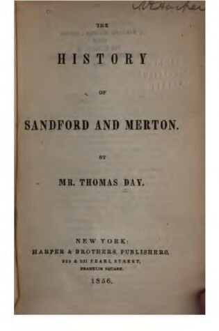 Cover of History of Sandford and Merton