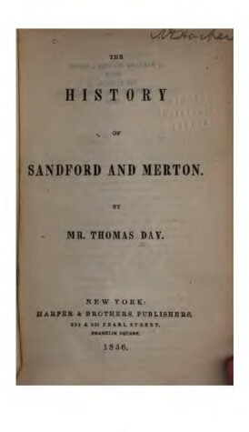 Book cover for History of Sandford and Merton