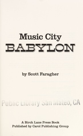 Book cover for Music City Babylon