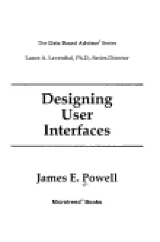 Cover of Designing dBase User Interfaces