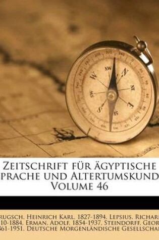 Cover of Zeitschrift Für Ägyptische Sprache Und Altertumskunde Volume 46