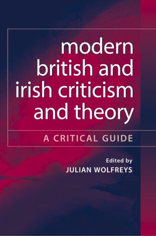 Cover of Modern British and Irish Criticism and Theory