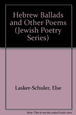 Cover of Hebrew Ballads and Other Poems