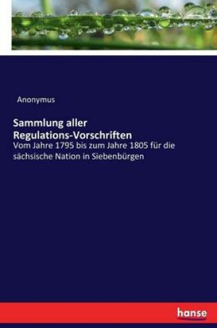 Cover of Sammlung aller Regulations-Vorschriften