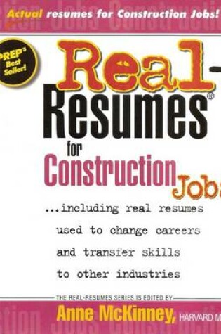 Cover of Real Resumes for Construction Jobs