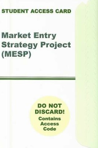 Cover of Market Entry Strategy Project Access Code Card