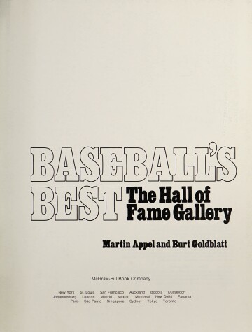 Book cover for Baseball's Best