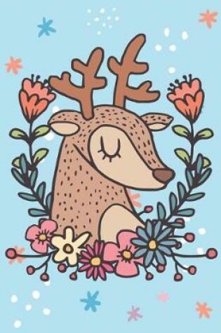 Cover of Bullet Journal for Animal Lovers - Winter Deer Blue