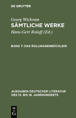 Book cover for Samtliche Werke, Band 7, Das Rollwagenbuchlein