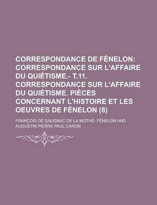 Book cover for Correspondance de Fenelon (8)