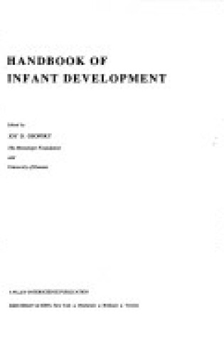 Cover of Handbook of Infant Development