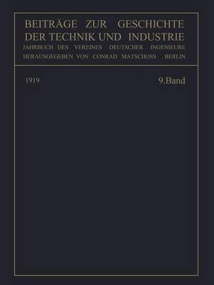 Cover of Beitrage Zur Geschichte Der Technik Und Industrie