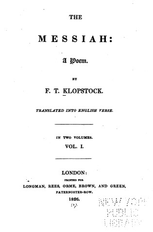 Cover of Messiah a Poem