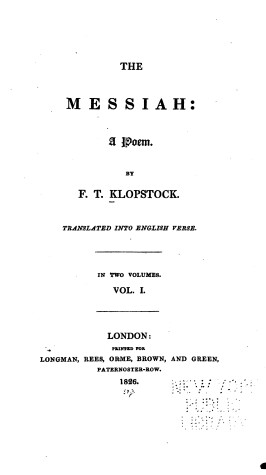 Book cover for Messiah a Poem