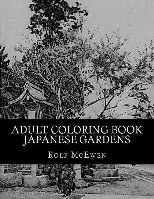 Book cover for Adult Coloring Book - Japanese Gardens