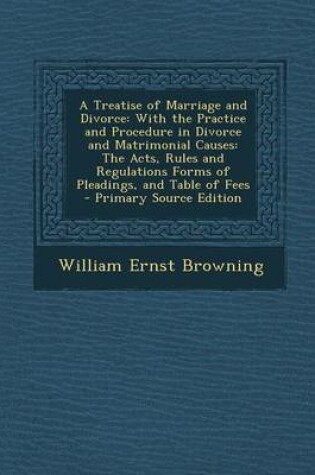 Cover of A Treatise of Marriage and Divorce