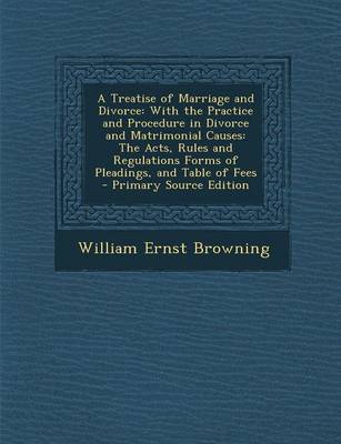 Book cover for A Treatise of Marriage and Divorce