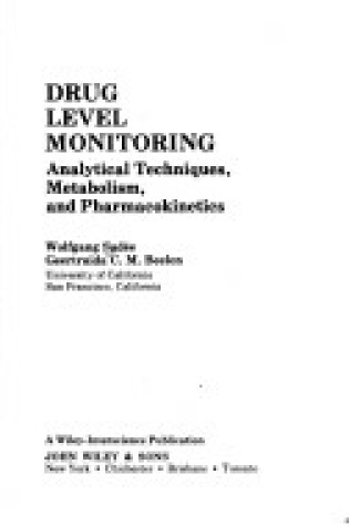 Cover of Drug Level Monitoring