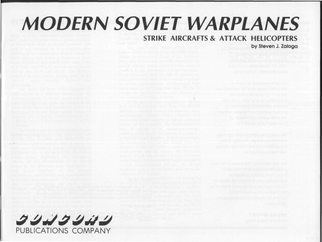 Cover of Modern Soviet Warplanes