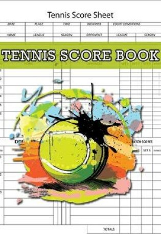 Cover of Tennis Score Book, Tennis Score Sheet