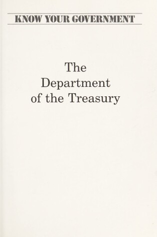 Cover of Department of the Treasury