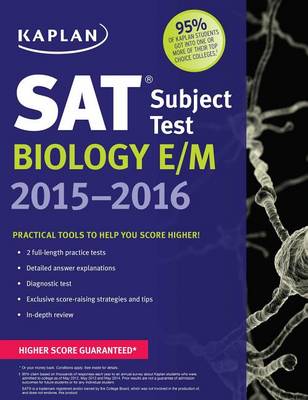 Cover of Kaplan SAT Subject Test Biology E/M 2015-2016