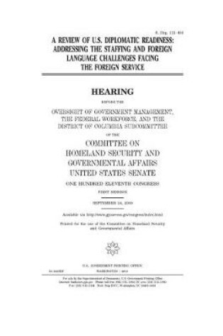 Cover of A review of U.S. diplomatic readiness