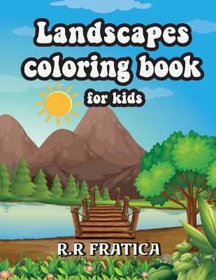 Book cover for Landscapes coloring book for kids