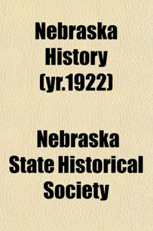 Cover of Nebraska History (Yr.1922)