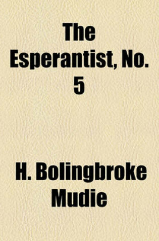 Cover of The Esperantist, No. 5