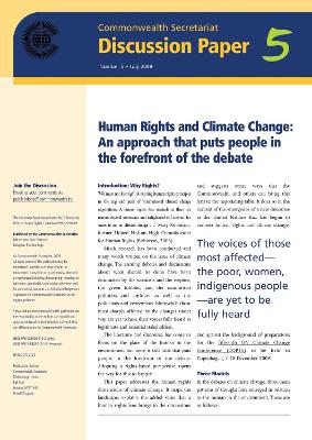 Book cover for Human Rights and Climate Change