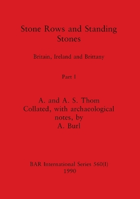 Book cover for Stone Rows and Standing Stones, Part I