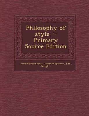 Book cover for Philosophy of Style - Primary Source Edition