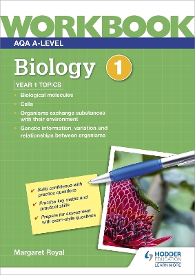 Book cover for AQA A-level Biology Workbook 1