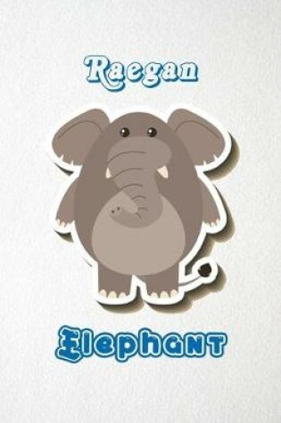 Cover of Raegan Elephant A5 Lined Notebook 110 Pages