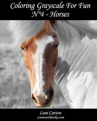 Cover of Coloring Grayscale For Fun - N Degrees4 - Horses