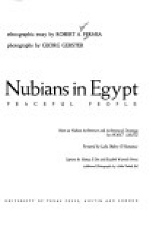 Cover of Nubians in Egypt
