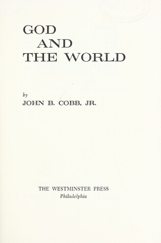 Cover of God and the World,