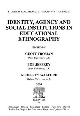 Book cover for Identity, Agency and Social Institutions in Educational Ethnography