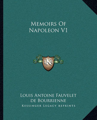 Book cover for Memoirs of Napoleon V1