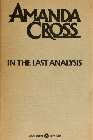Cover of In the Last Analysis