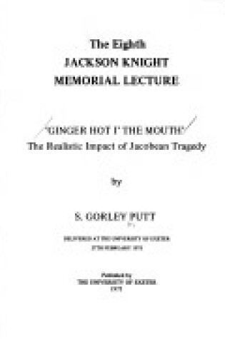 Cover of Ginger Hot i' the Mouth