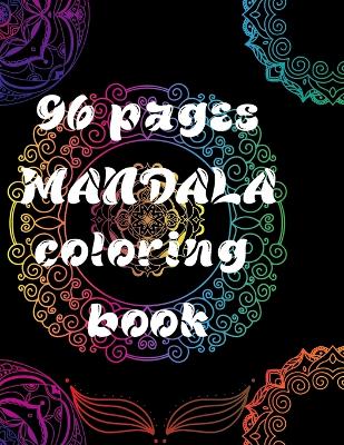 Book cover for 96 pages MANDALA coloring book adult coloring book spiral bound