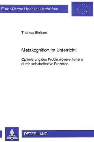 Cover of Metakognition Im Unterricht: