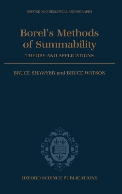 Cover of Borel's Methods of Summability