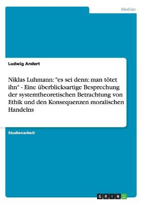 Book cover for Niklas Luhmann