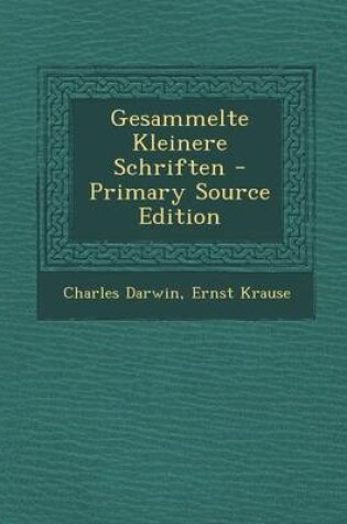 Cover of Gesammelte Kleinere Schriften