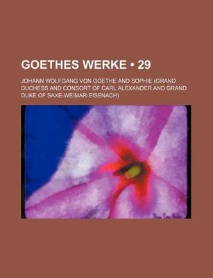 Book cover for Goethes Werke (29)